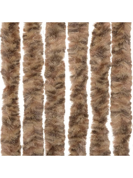 Hyönteisverho beige ja tummanruskea 90x220 cm chenille