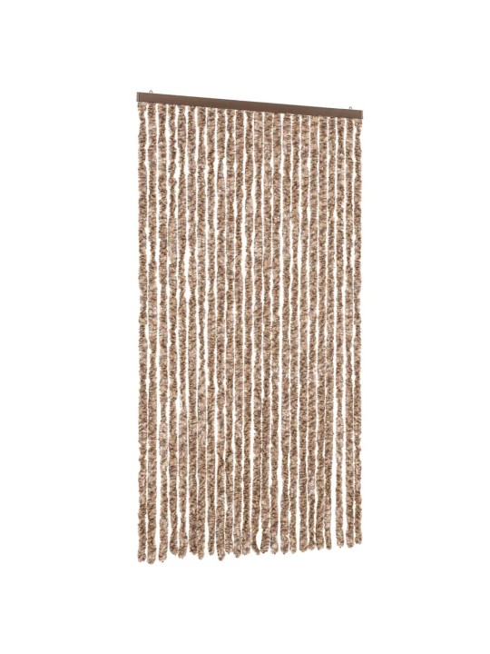 Hyönteisverho beige ja tummanruskea 100x200 cm chenille