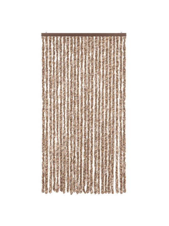 Hyönteisverho beige ja tummanruskea 100x200 cm chenille