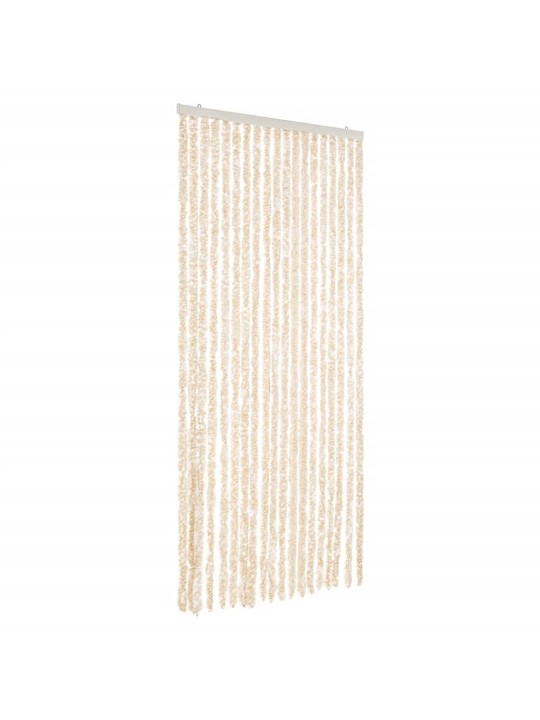 Hyönteisverho beige ja valkoinen 56x185 cm chenille