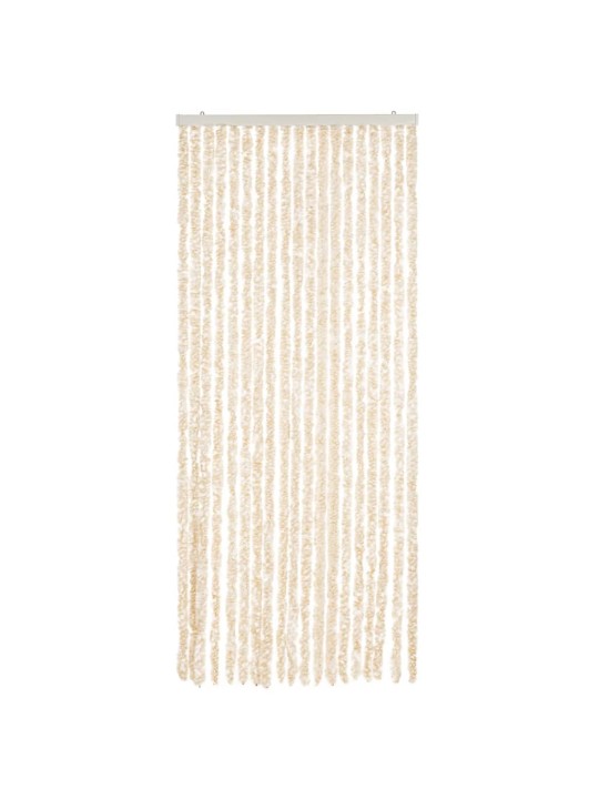 Hyönteisverho beige ja valkoinen 56x185 cm chenille