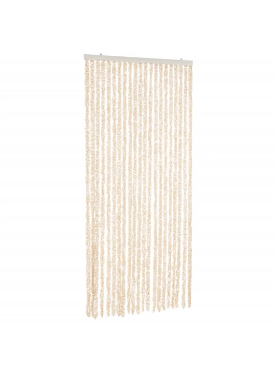 Hyönteisverho beige ja valkoinen 90x200 cm chenille