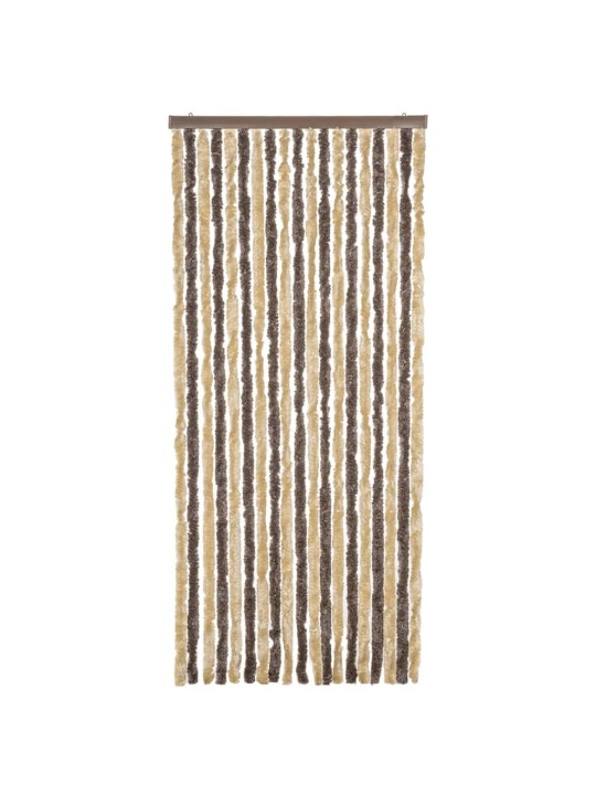 Hyönteisverho tummanruskea ja beige 56x185 cm chenille