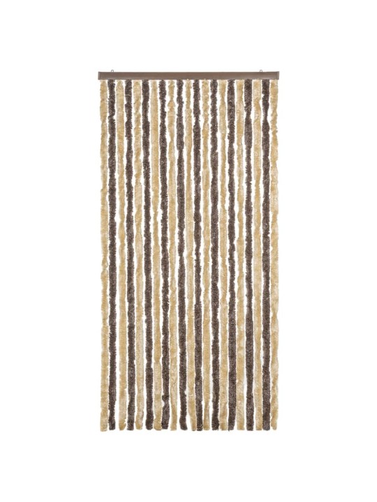 Hyönteisverho tummanruskea ja beige 90x200 cm chenille