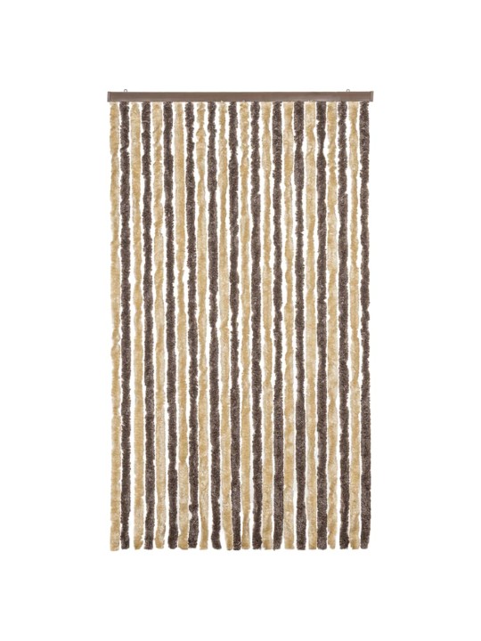 Hyönteisverho tummanruskea ja beige 100x200 cm chenille