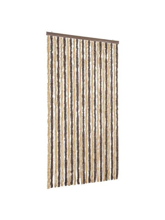 Hyönteisverho tummanruskea ja beige 100x220 cm chenille