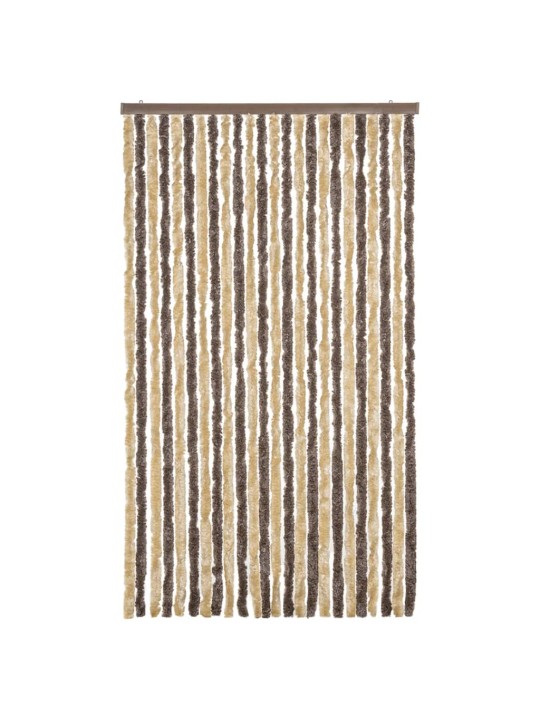 Hyönteisverho tummanruskea ja beige 100x220 cm chenille