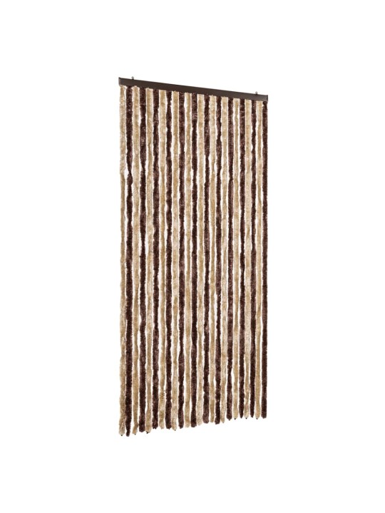 Hyönteisverho beige ja vaaleanruskea 100x230 cm chenille