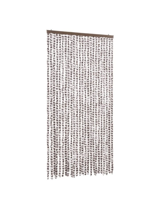 Hyönteisverho taupe ja valkoinen 100x230 cm chenille