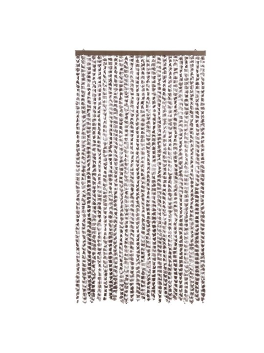 Hyönteisverho taupe ja valkoinen 100x230 cm chenille