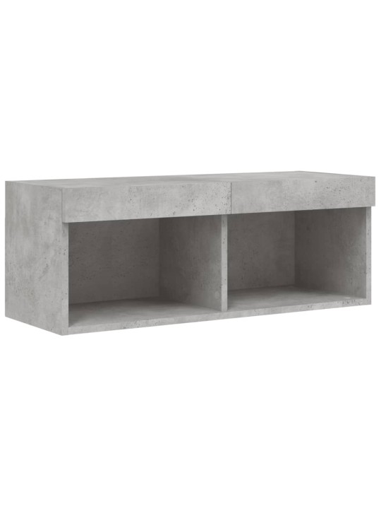 8-osainen led tv-kaappisarja betoninharmaa tekninen puu