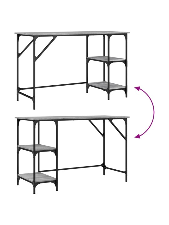 Työpöytä harmaa Sonoma 120x50x75 cm metalli ja tekninen puu