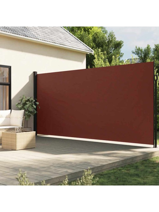 Sisäänvedettävä sivumarkiisi ruskea 200x300 cm