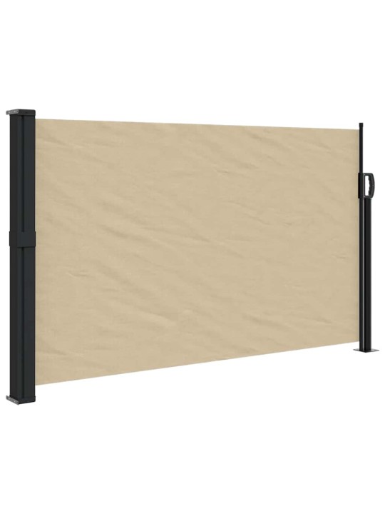 Sisäänvedettävä sivumarkiisi beige 120x500 cm