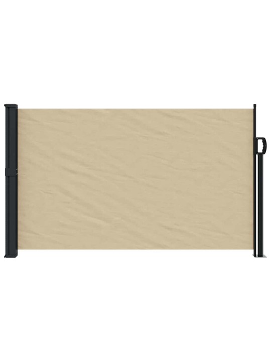 Sisäänvedettävä sivumarkiisi beige 120x500 cm