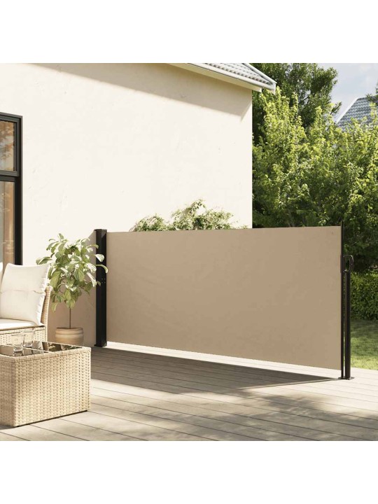 Sisäänvedettävä sivumarkiisi beige 120x500 cm
