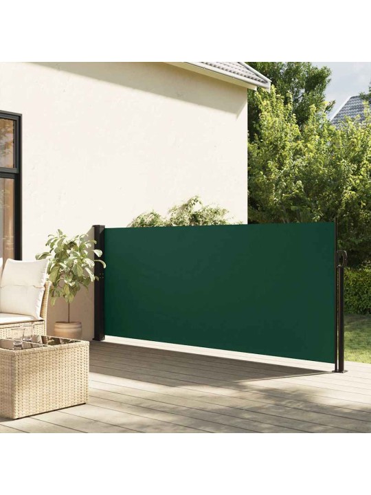 Sisäänvedettävä sivumarkiisi tummanvihreä 140x500 cm
