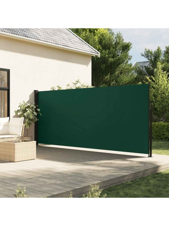 Sisäänvedettävä sivumarkiisi tummanvihreä 160x500 cm
