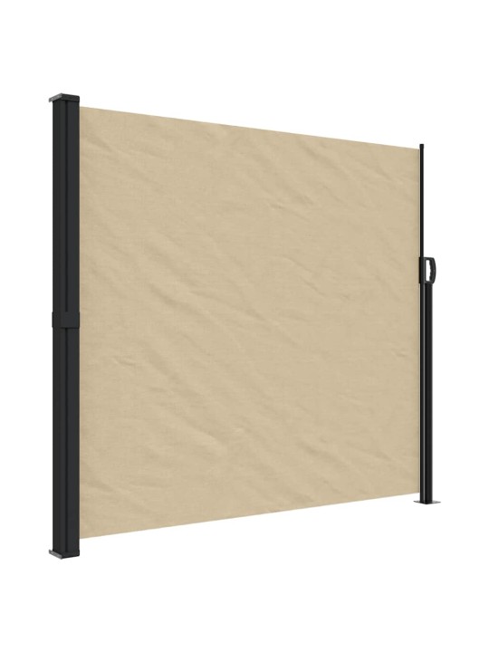 Sisäänvedettävä sivumarkiisi beige 180x500 cm