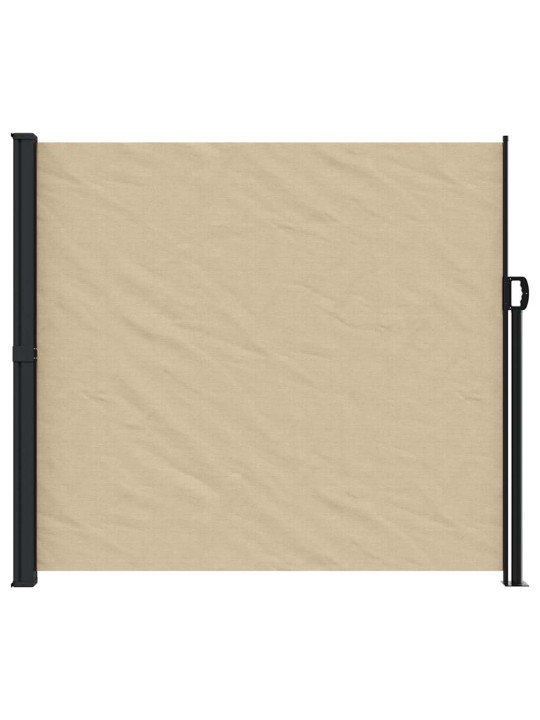 Sisäänvedettävä sivumarkiisi beige 180x500 cm
