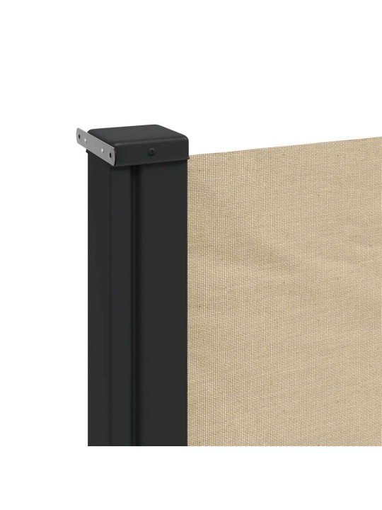 Sisäänvedettävä sivumarkiisi beige 180x500 cm