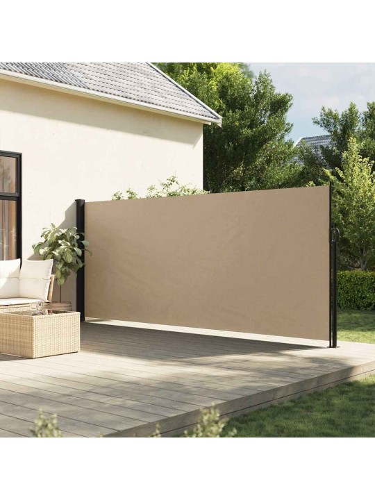 Sisäänvedettävä sivumarkiisi beige 180x500 cm