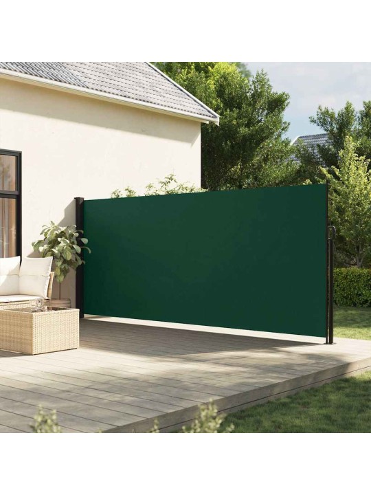 Sisäänvedettävä sivumarkiisi tummanvihreä 180x500 cm