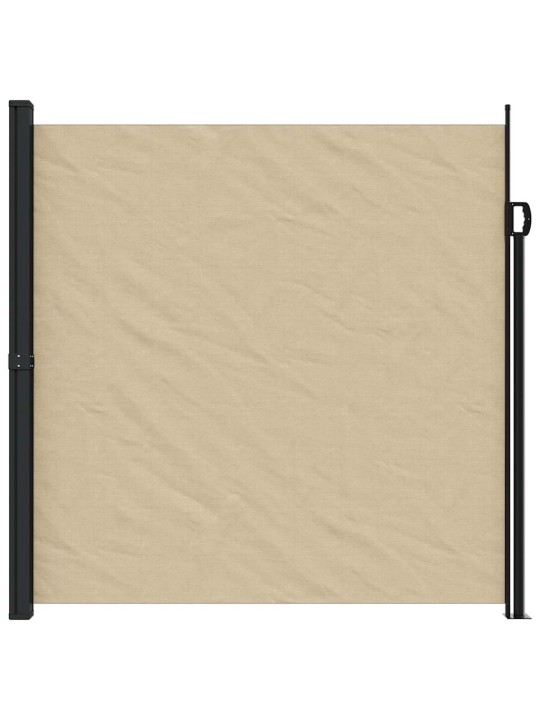 Sisäänvedettävä sivumarkiisi beige 200x500 cm