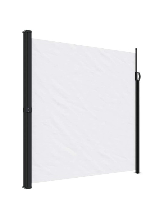 Sisäänvedettävä sivumarkiisi valkoinen 200x500 cm