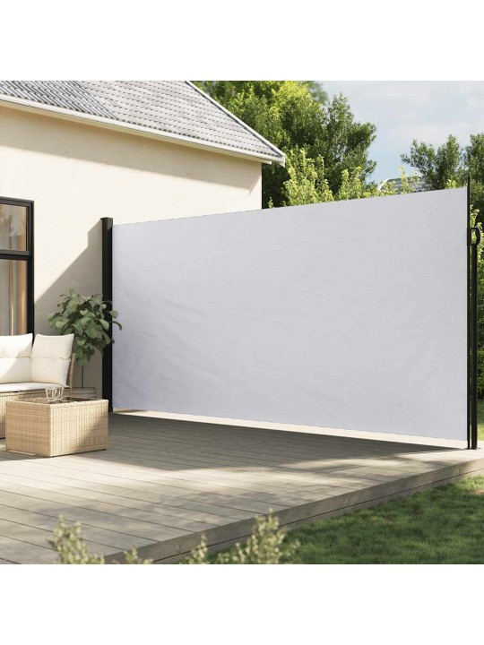 Sisäänvedettävä sivumarkiisi valkoinen 200x500 cm