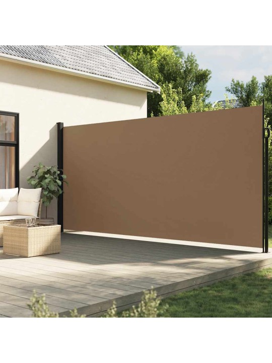 Sisäänvedettävä sivumarkiisi ruskeanharmaa 200x500 cm