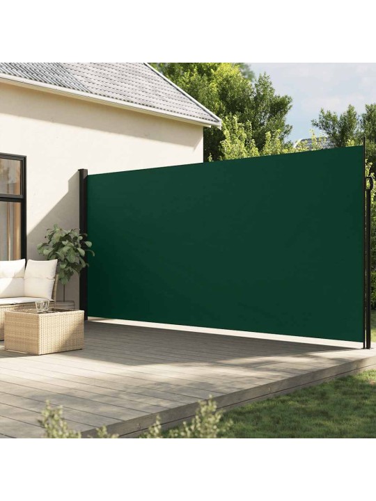 Sisäänvedettävä sivumarkiisi tummanvihreä 200x500 cm