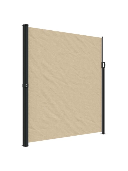 Sisäänvedettävä sivumarkiisi beige 220x500 cm