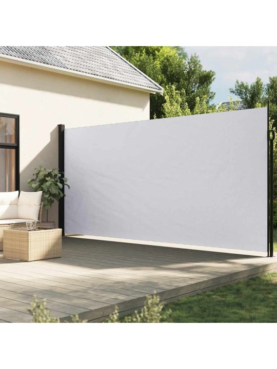 Sisäänvedettävä sivumarkiisi valkoinen 220x500 cm