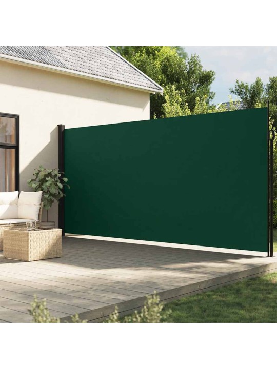 Sisäänvedettävä sivumarkiisi tummanvihreä 220x500 cm