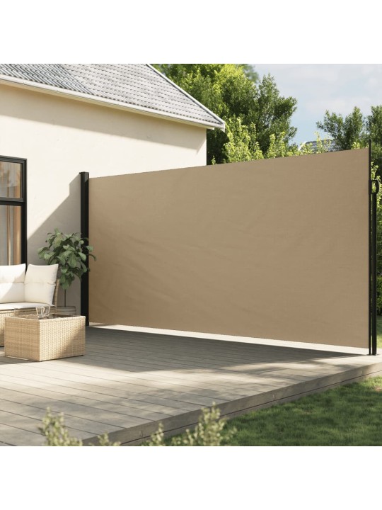 Sisäänvedettävä sivumarkiisi beige 200x600 cm