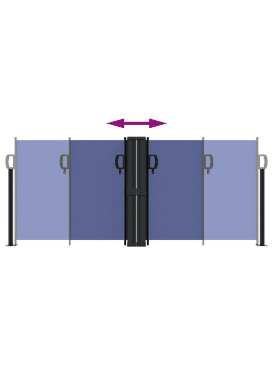 Sisäänvedettävä sivumarkiisi 100x600 cm sininen