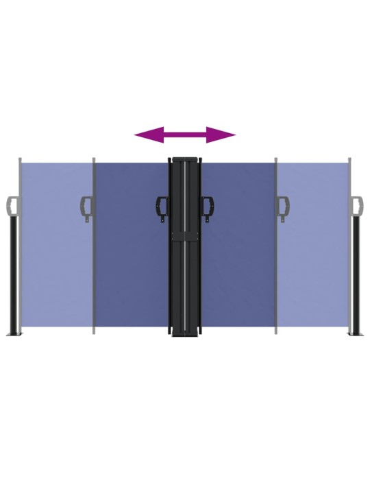 Sisäänvedettävä sivumarkiisi 120x600 cm sininen