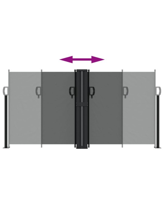 Sisäänvedettävä sivumarkiisi 120x600 cm antrasiitti