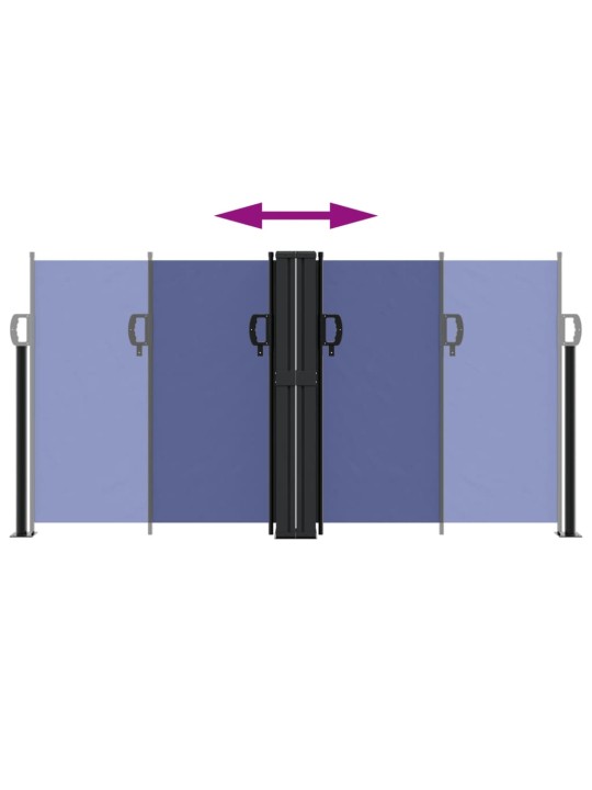Sisäänvedettävä sivumarkiisi 120x1000 cm sininen