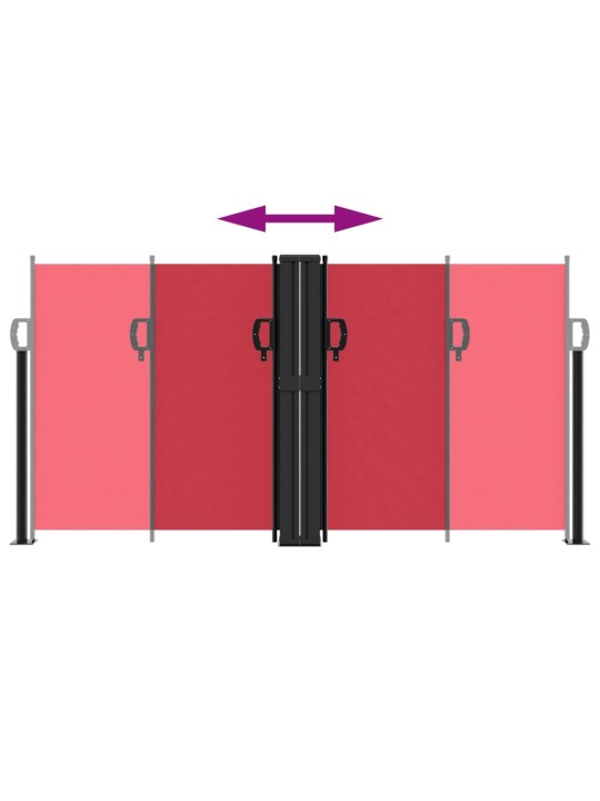 Sisäänvedettävä sivumarkiisi 120x1000 cm punainen