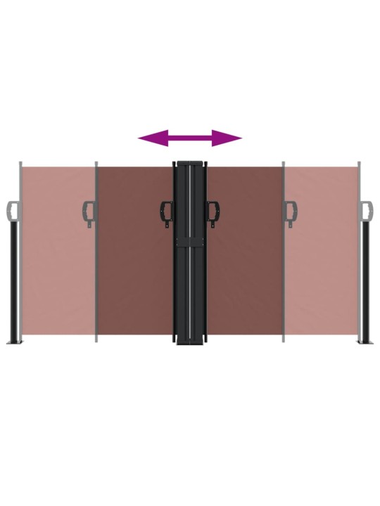 Sisäänvedettävä sivumarkiisi 120x1000 cm ruskea