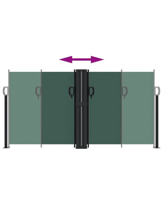 Sisäänvedettävä sivumarkiisi tummanvihreä 120x1000 cm