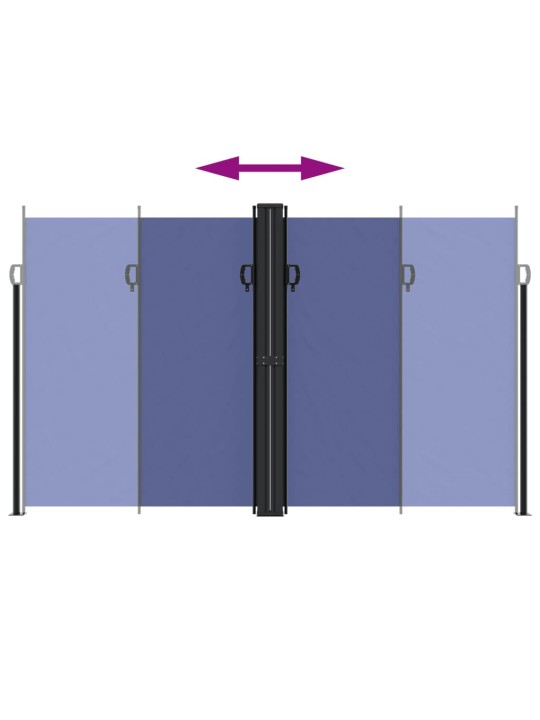 Sisäänvedettävä sivumarkiisi sininen 200x1000 cm