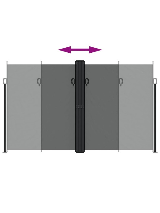 Sisäänvedettävä sivumarkiisi antrasiitti 200x1000 cm