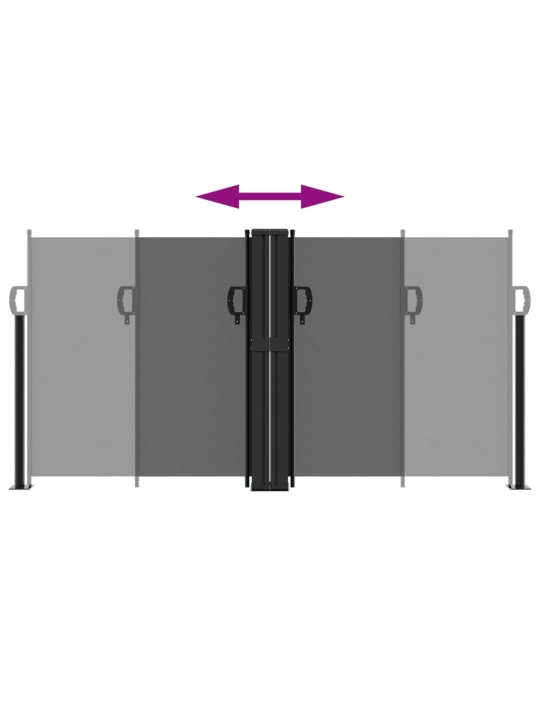 Sisäänvedettävä sivumarkiisi antrasiitti 120x1200 cm