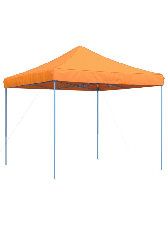 Taitettava pop-up juhlateltta oranssi 292x292x315 cm