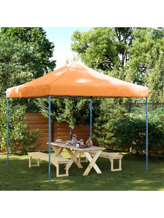 Taitettava pop-up juhlateltta oranssi 292x292x315 cm