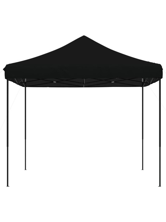 Taitettava pop-up juhlateltta musta 292x292x315 cm