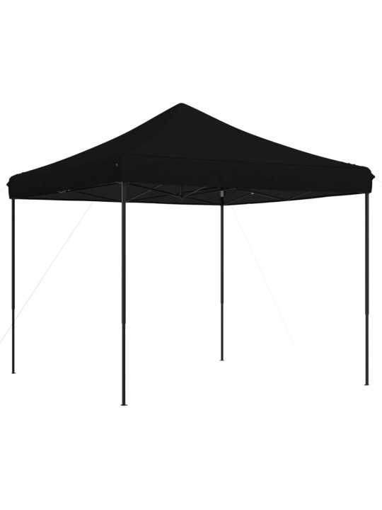 Taitettava pop-up juhlateltta musta 292x292x315 cm